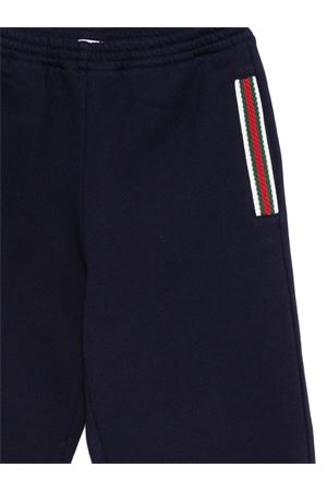 pantalone in cotone blu GUCCI KIDS | 825179XJHAQ4780